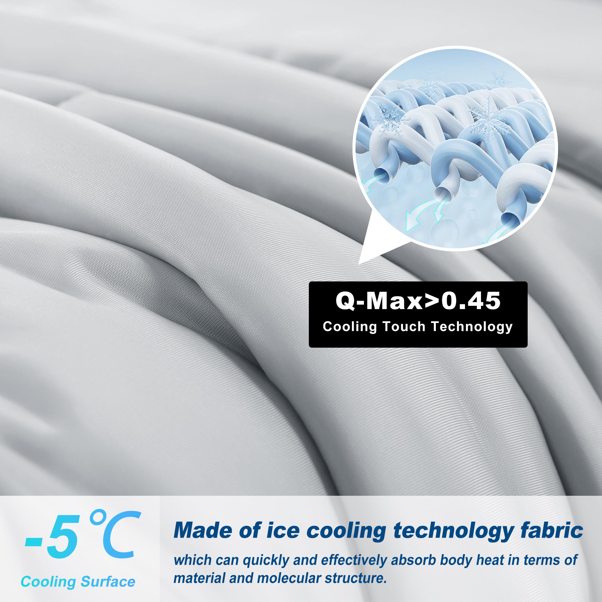 bedsmile cooling comforter queen reversible side showcases dual cooling surfaces