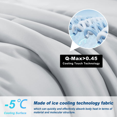 bedsmile cooling comforter queen reversible side showcases dual cooling surfaces