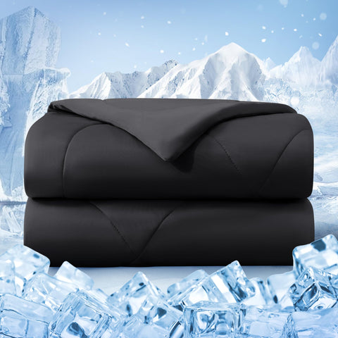 bedsmile cooling comforter queen top view for hot sleepers