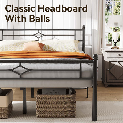 BedsPick Twin Bed Frame easy assembly with labeled hardware.