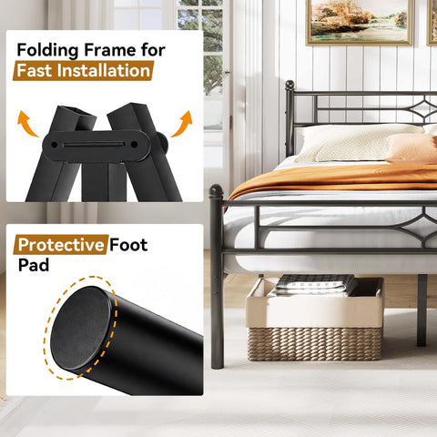 BedsPick Twin Bed Frame protective feet guard floors.