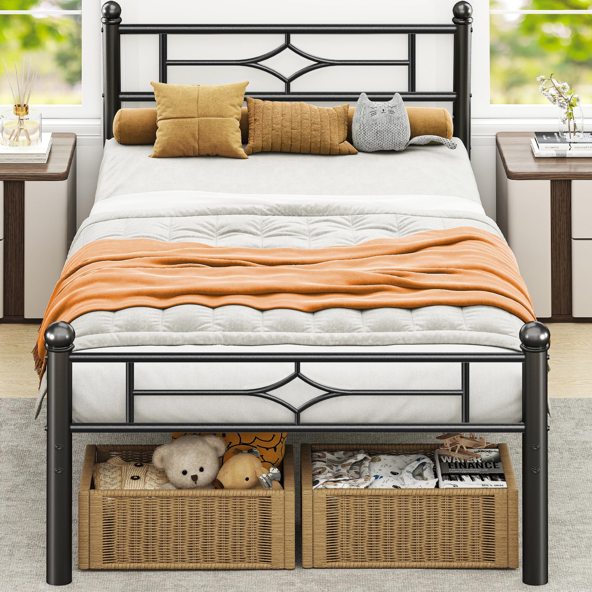BedsPick Twin Bed Frame with rounded corners for safer nightly use.