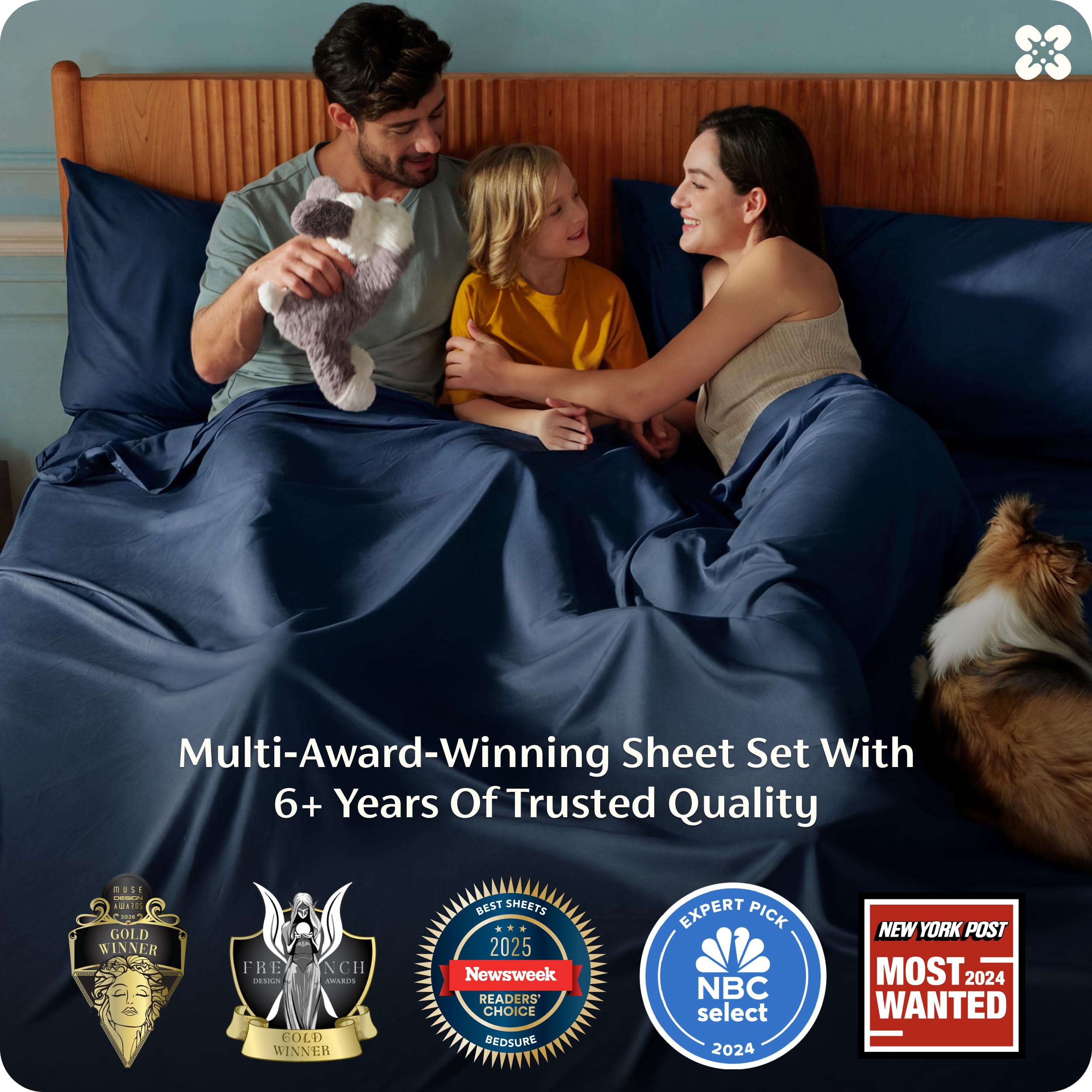 Bedsure 360-degree elastic fitted sheet demonstrates secure fit on deep mattresses