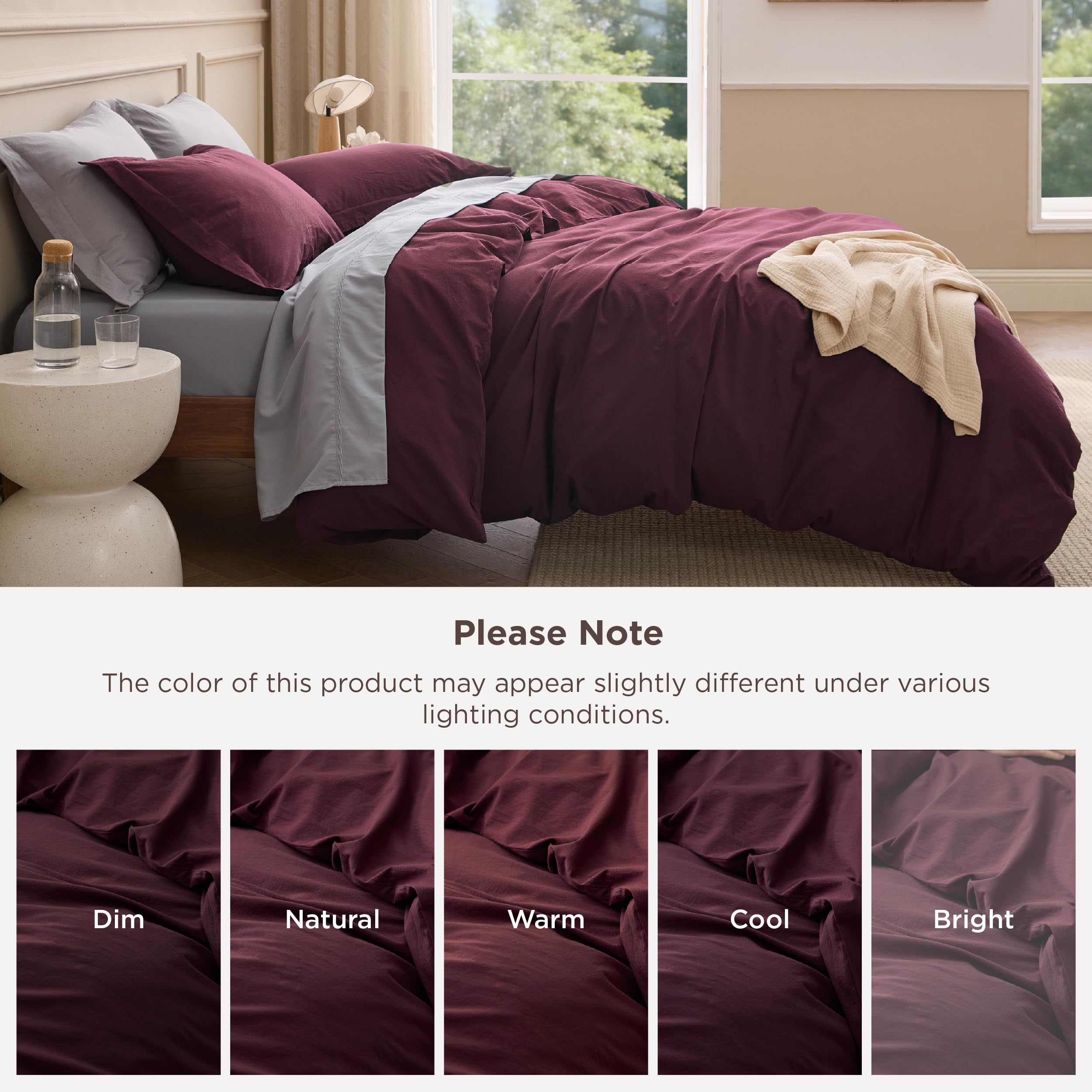 Bedsure eight corner ties and zipper closure keep duvet secure during bed making