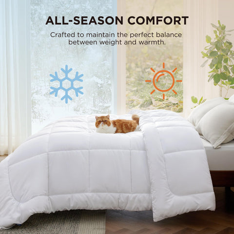 Bedsure 8-tab side design enables easy duvet cover pairing