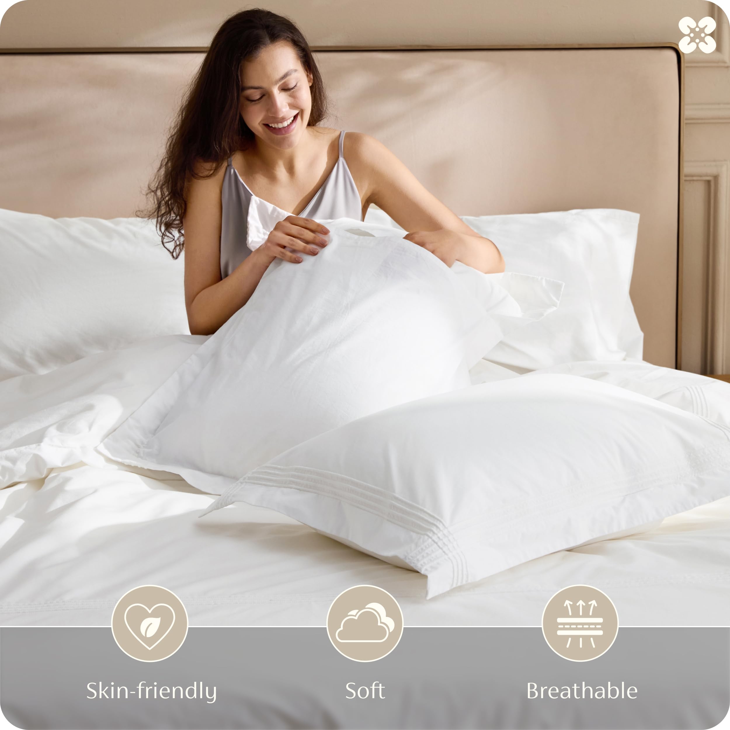 Bedsure all-season bedding remains breathable and lightweight throughout the year.