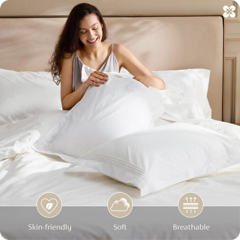 Bedsure all-season bedding remains breathable and lightweight throughout the year.