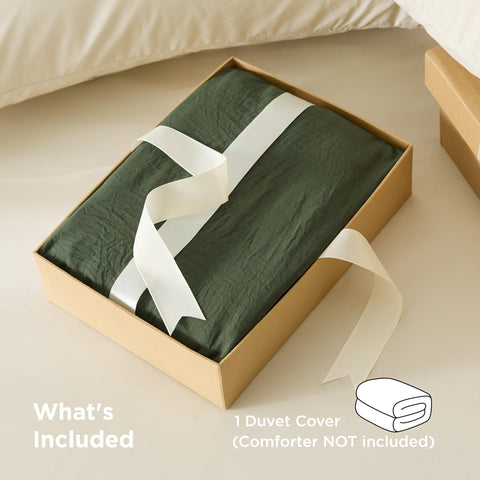 Bedsure all-season lightweight duvet cover shown on a cozy bed setup