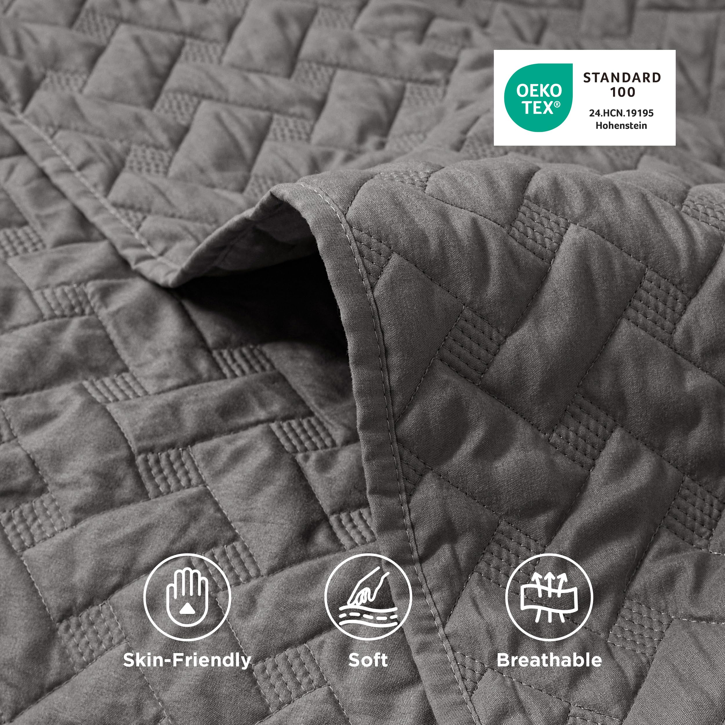 Bedsure all-season quilt laid on bed proves year-round comfort possibility