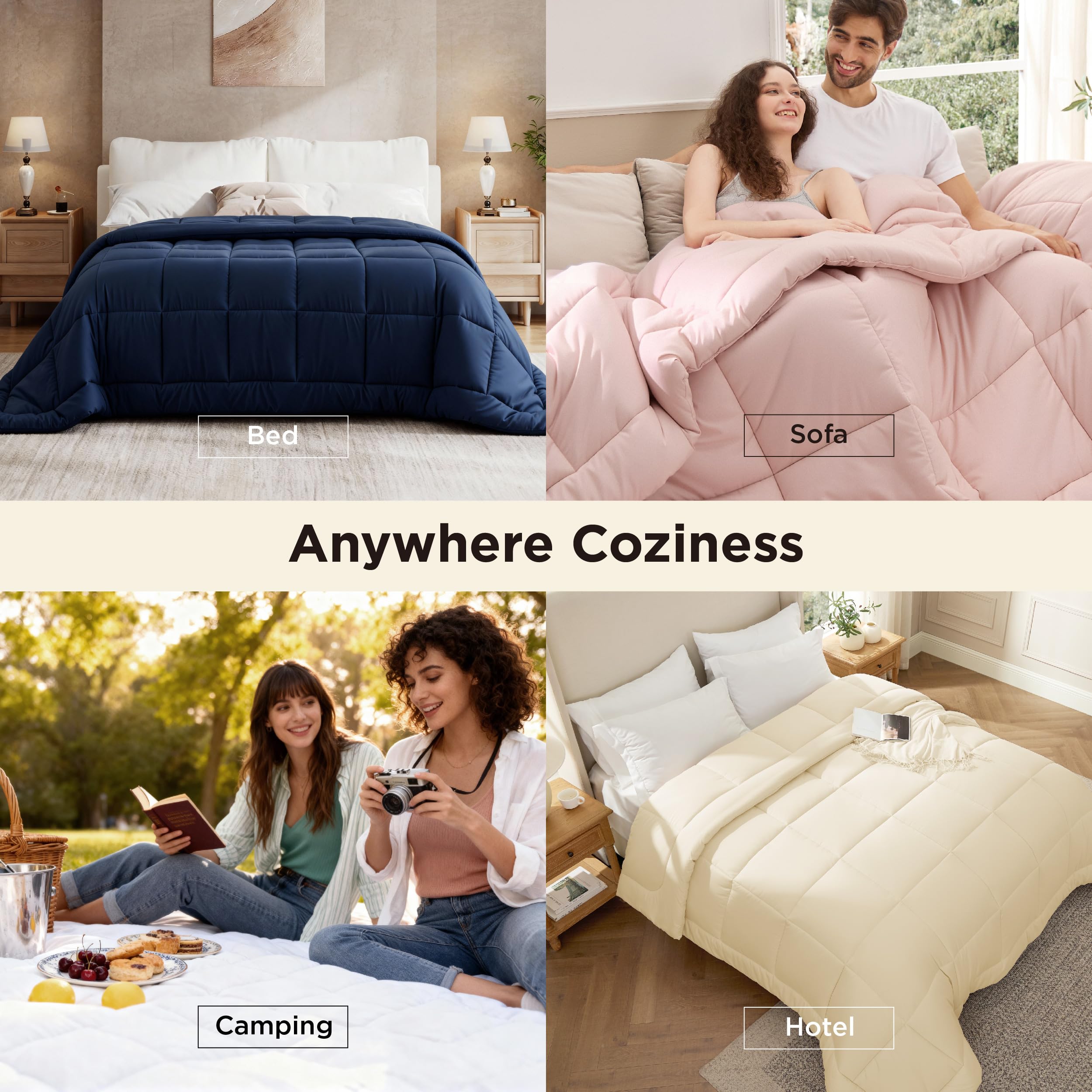 Bedsure all-season warmth and breathability for year-round comfort.