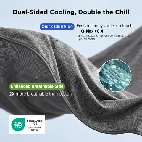 Bedsure arc-chill fabric close-up reveals cool-touch feel on contact.