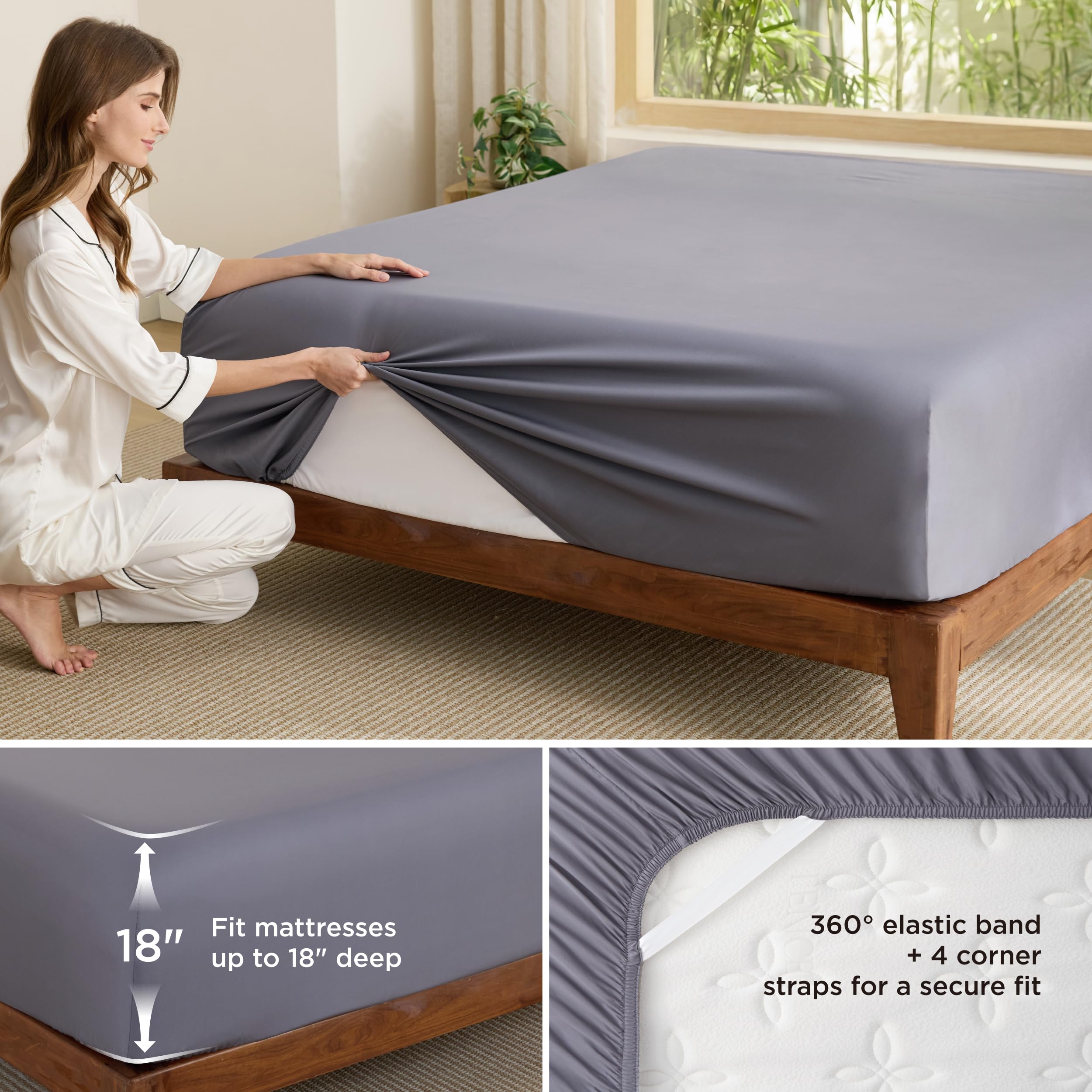 Bedsure twill weave resists pet hair for a tidier room.