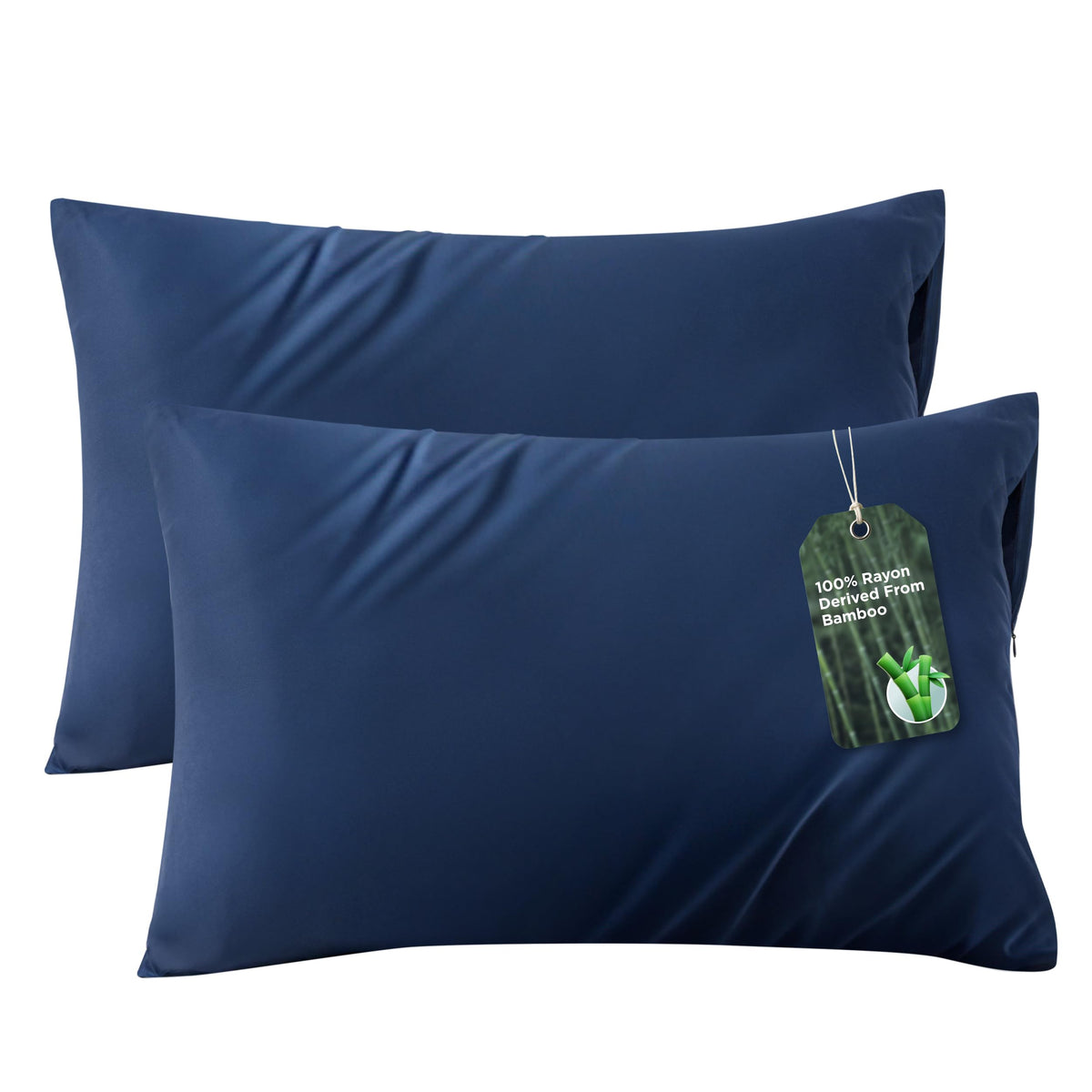 Bedsure bamboo-rayon cooling pillowcase shown to keep hot sleepers feeling cooler at night.
