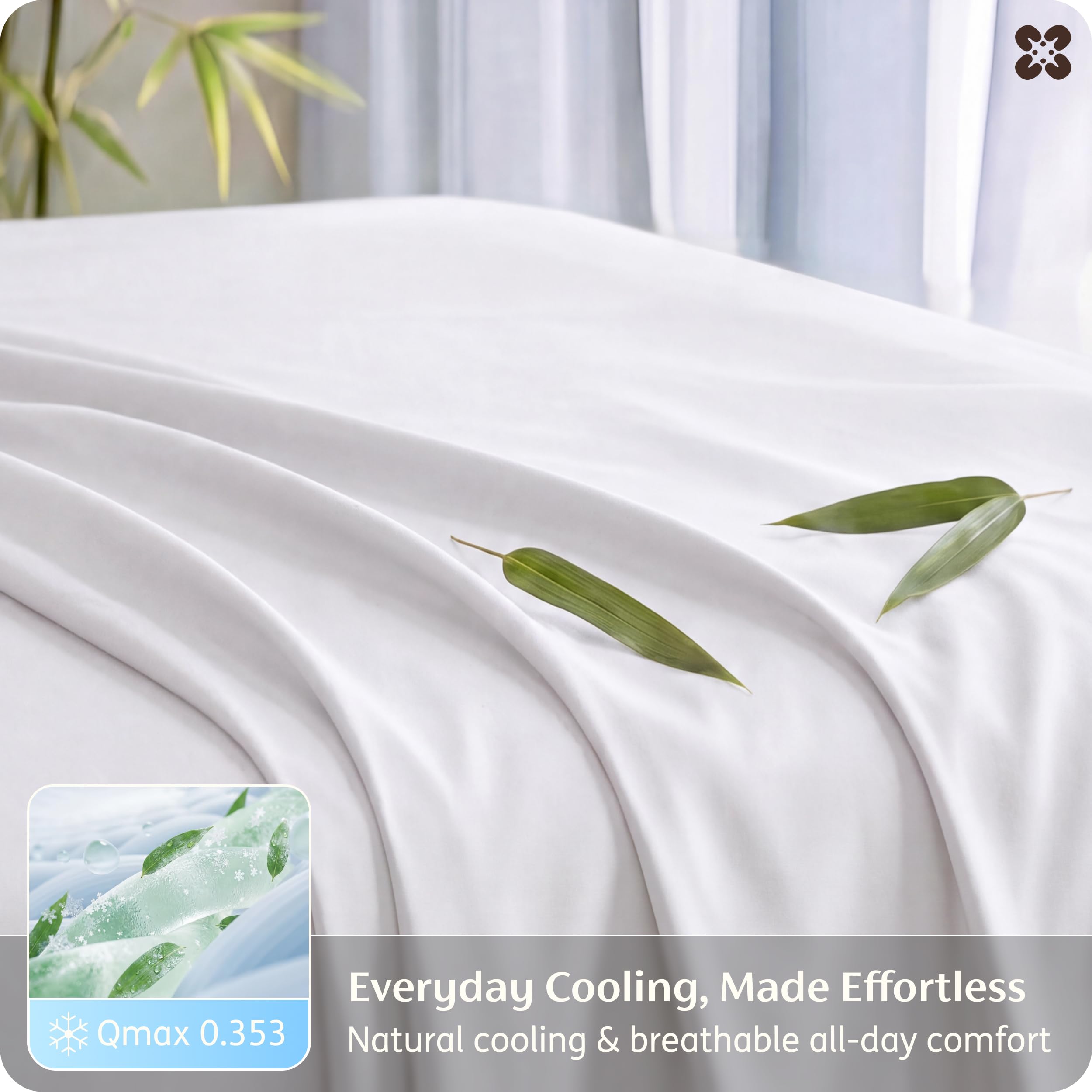 Bedsure bamboo rayon fabric closeup reveals silky softness and breathable weave