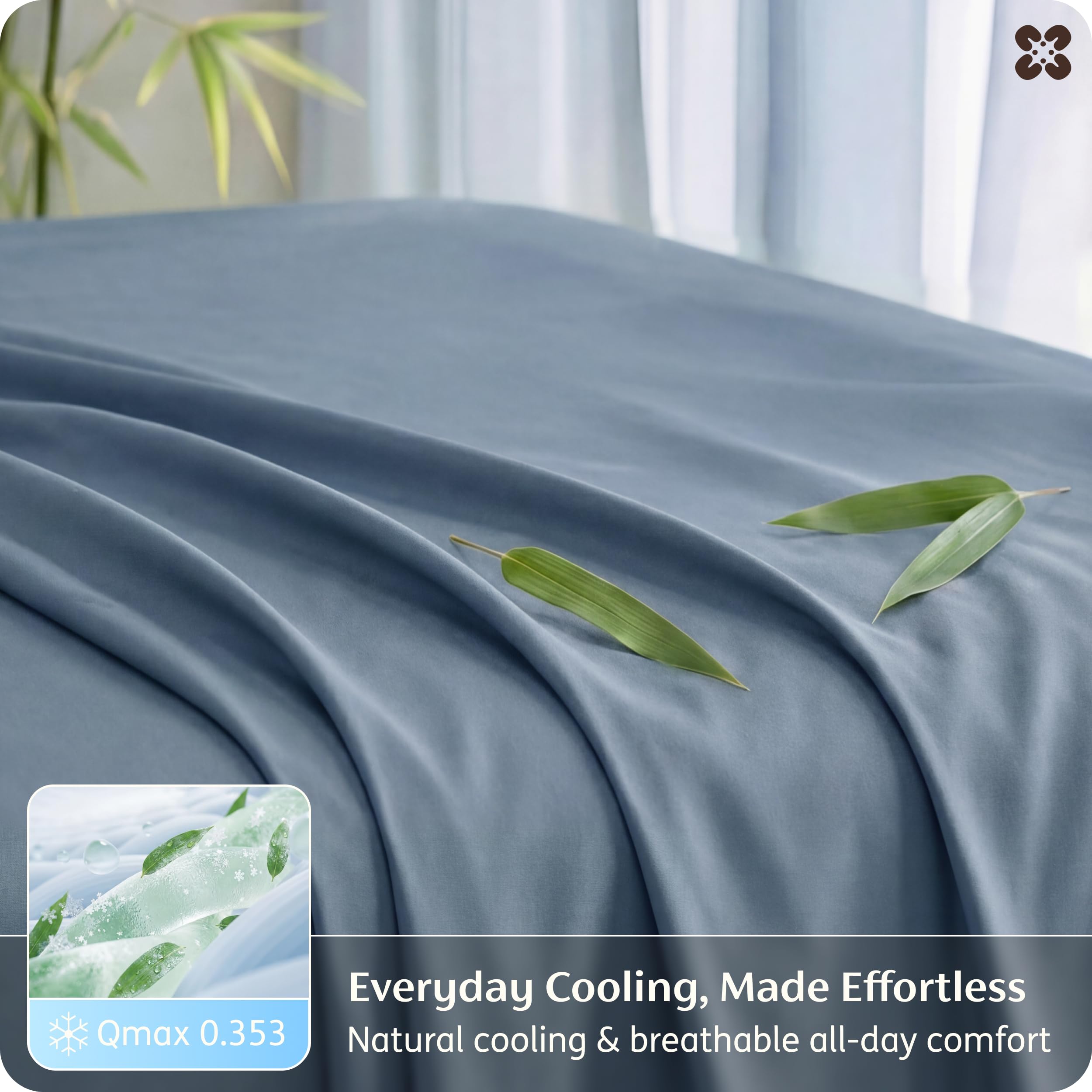 Bedsure bamboo rayon fabric feels silky-soft and skin-friendly.