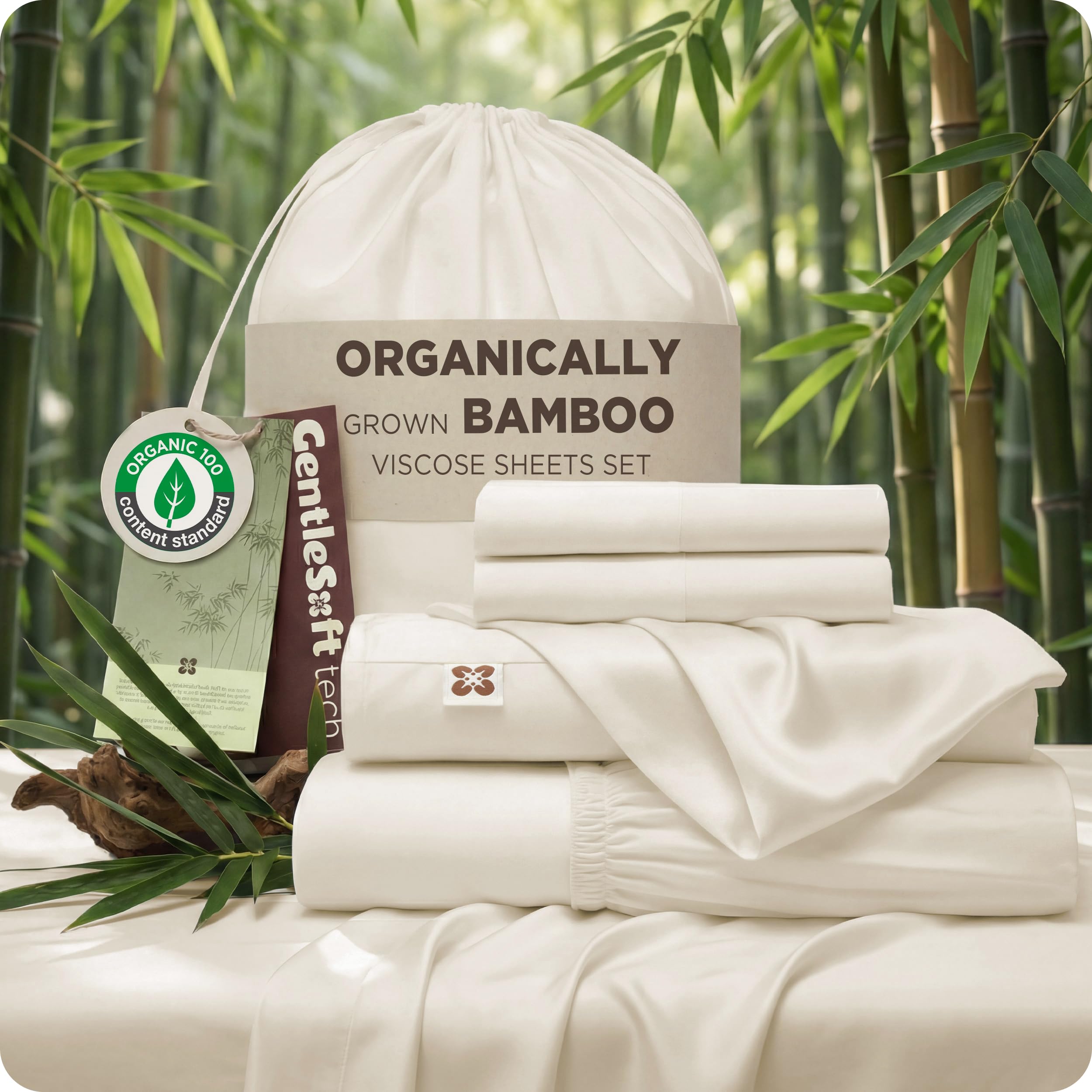 Bedsure bamboo viscose king sheets packaging shows eco-friendly materials and premium presentation.