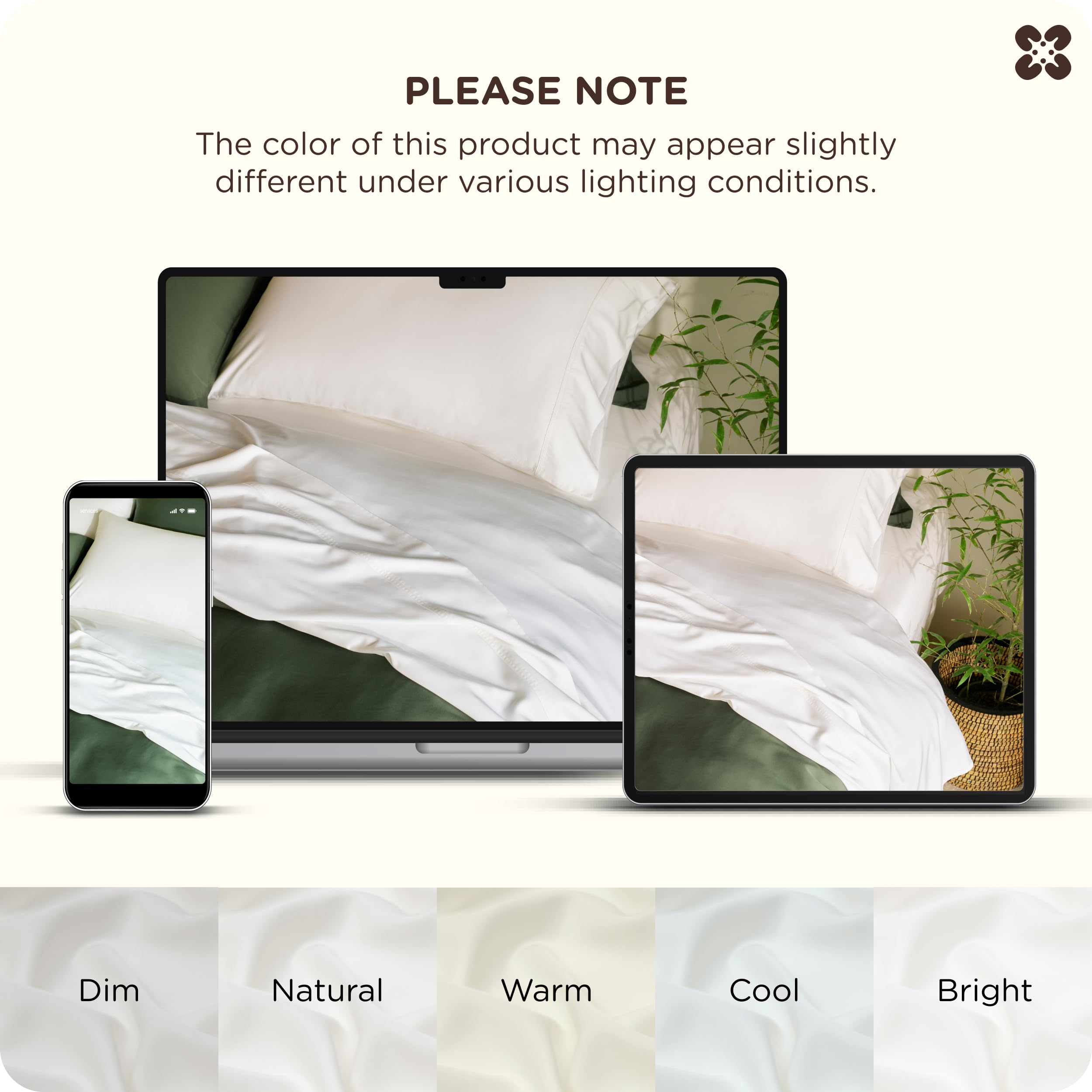 Bedsure bamboo viscose queen sheet set durable finish supports long-lasting use.