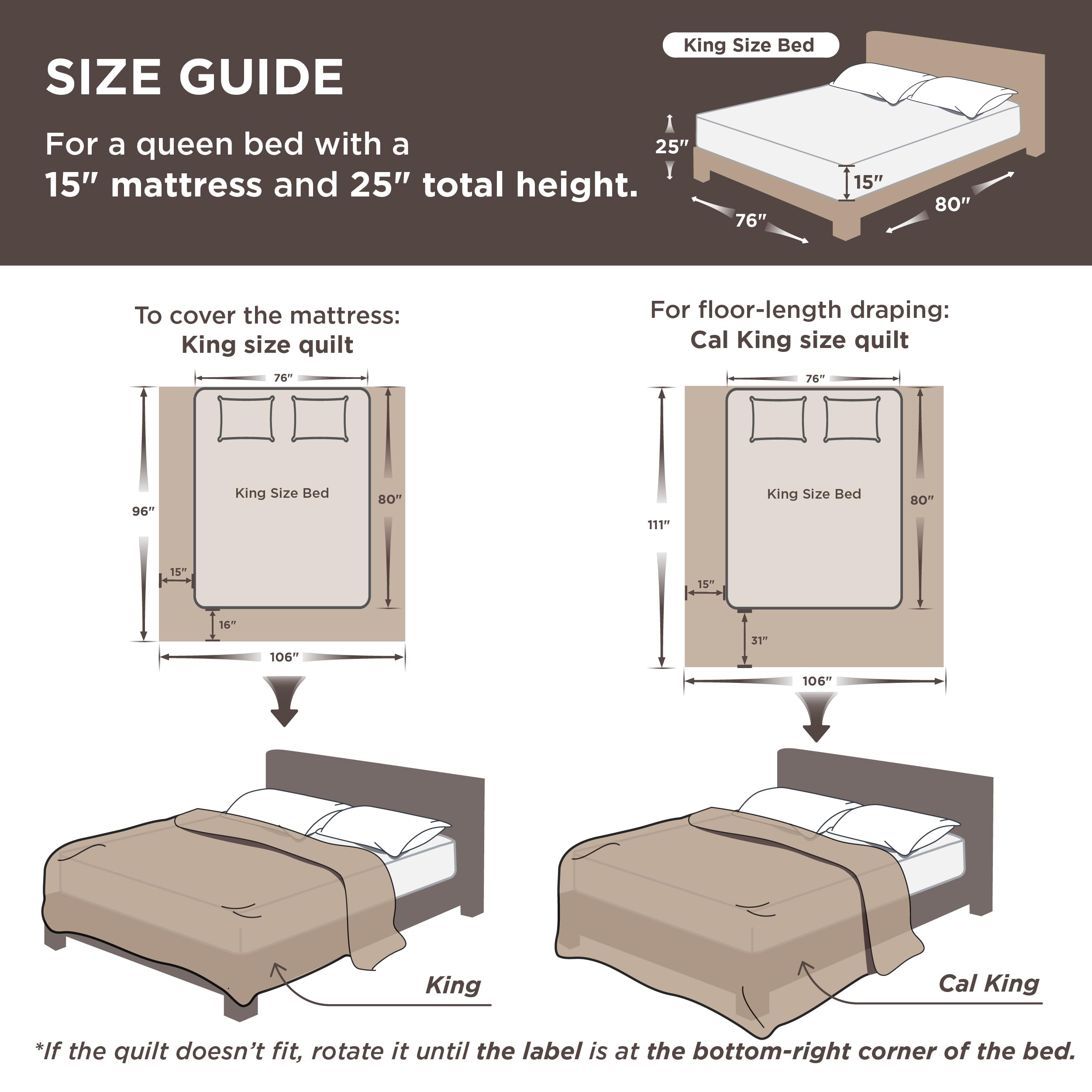 Bedsure bed spread draped on bed to showcase elegant style