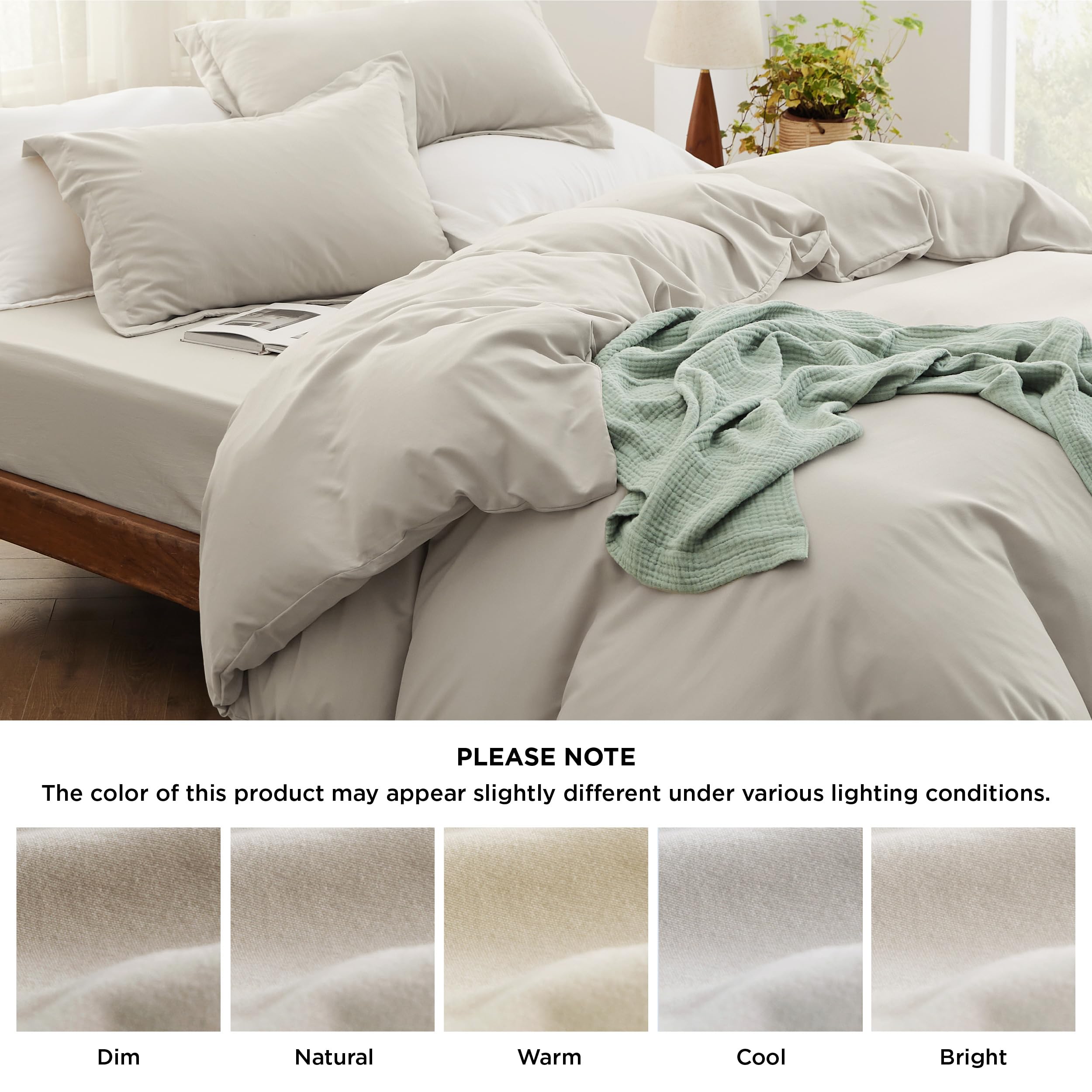 Bedsure bed with king size bedding set neat hotel like look