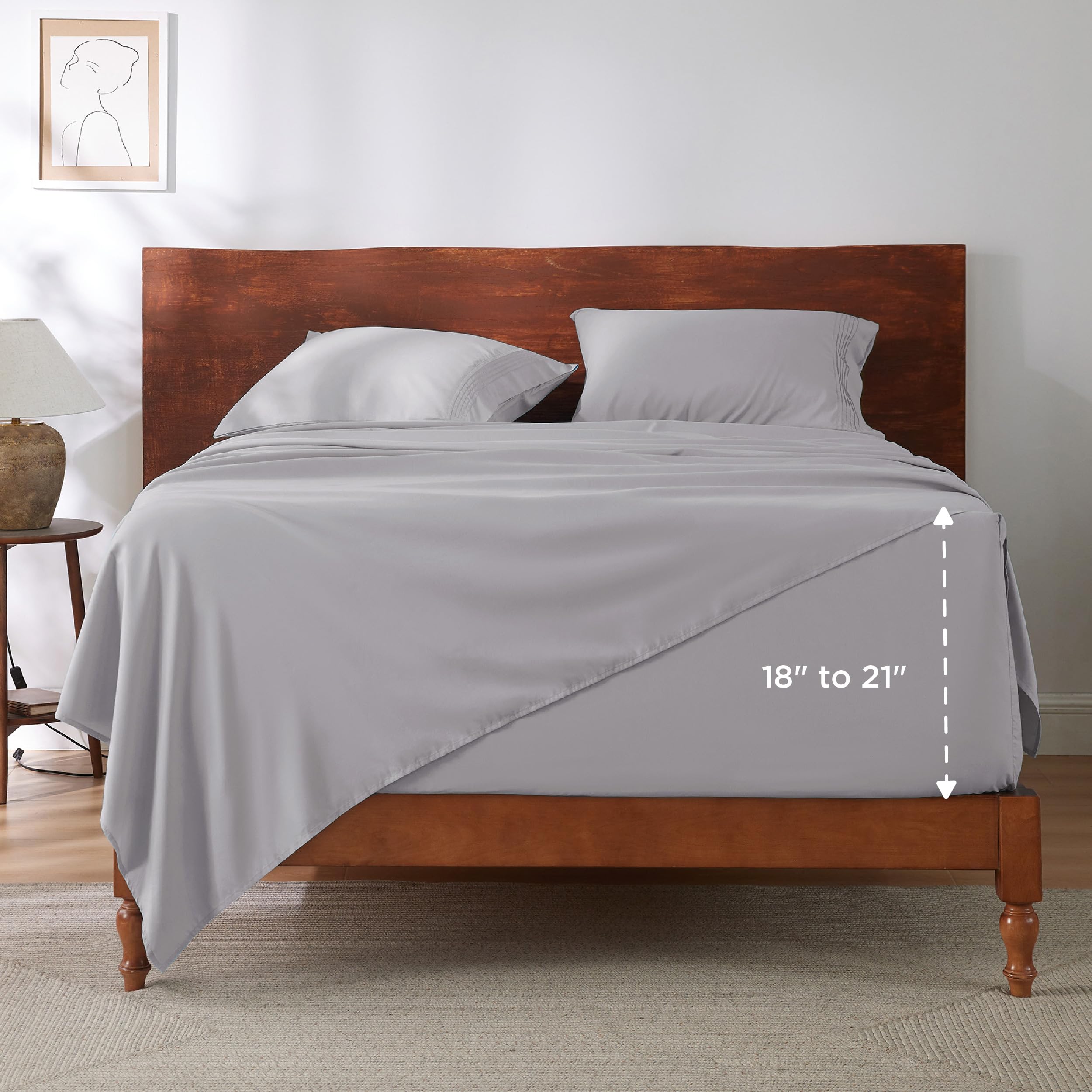Bedsure bedroom aesthetic with coordinated bedding