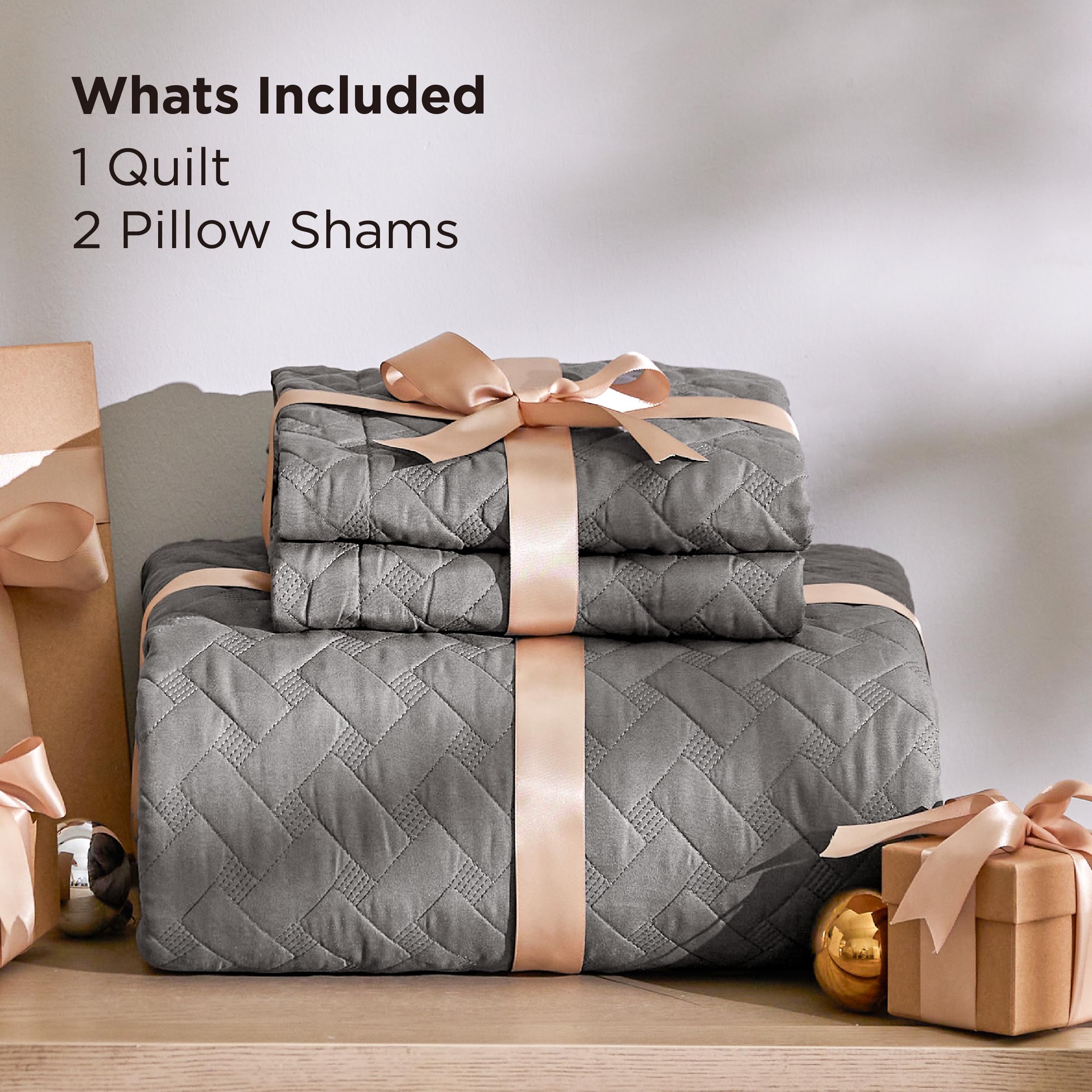 Bedsure bedroom decor accessory with neutral grey evokes calm, versatile styling