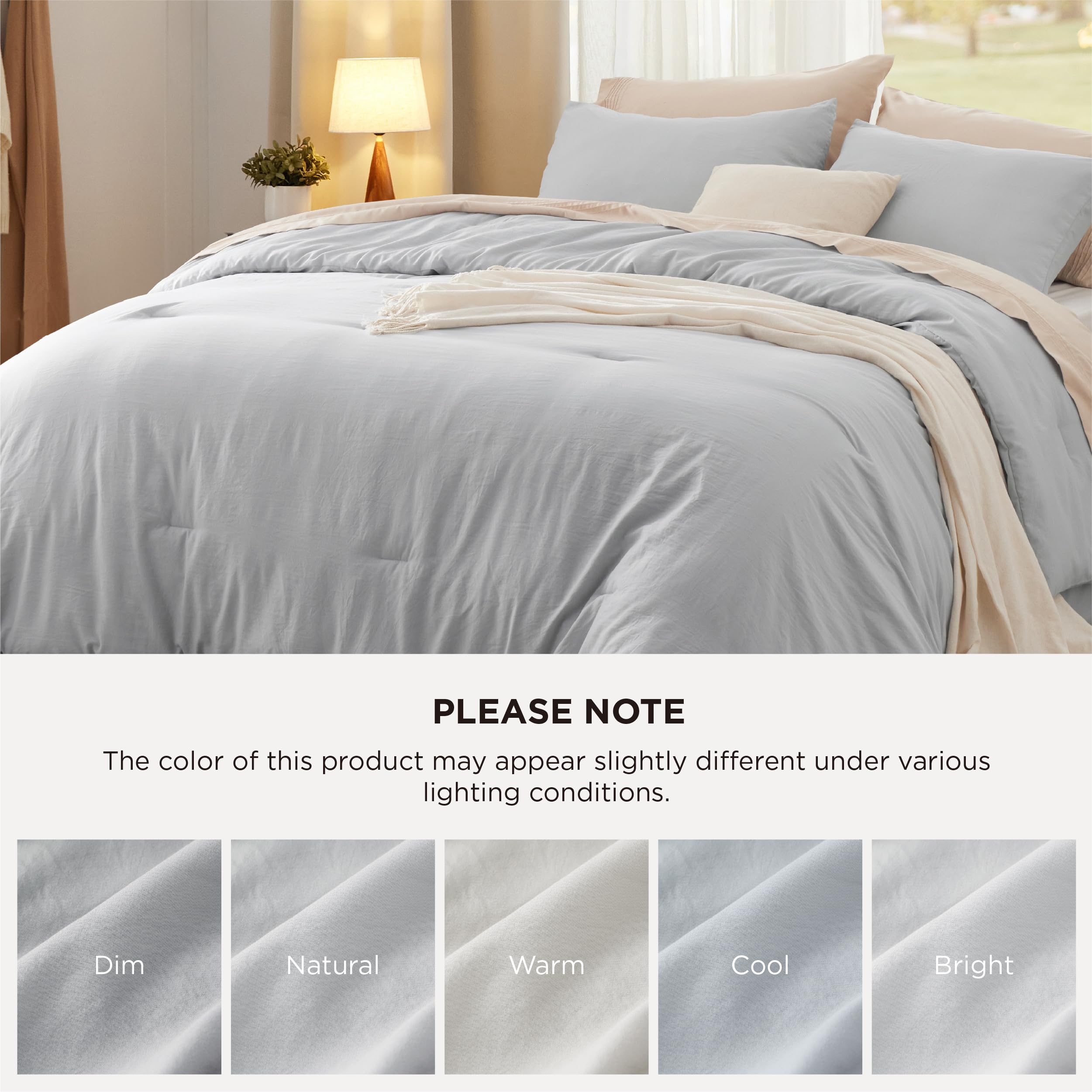 Bedsure bedroom setup with the comforter set creating a calm, inviting vibe.