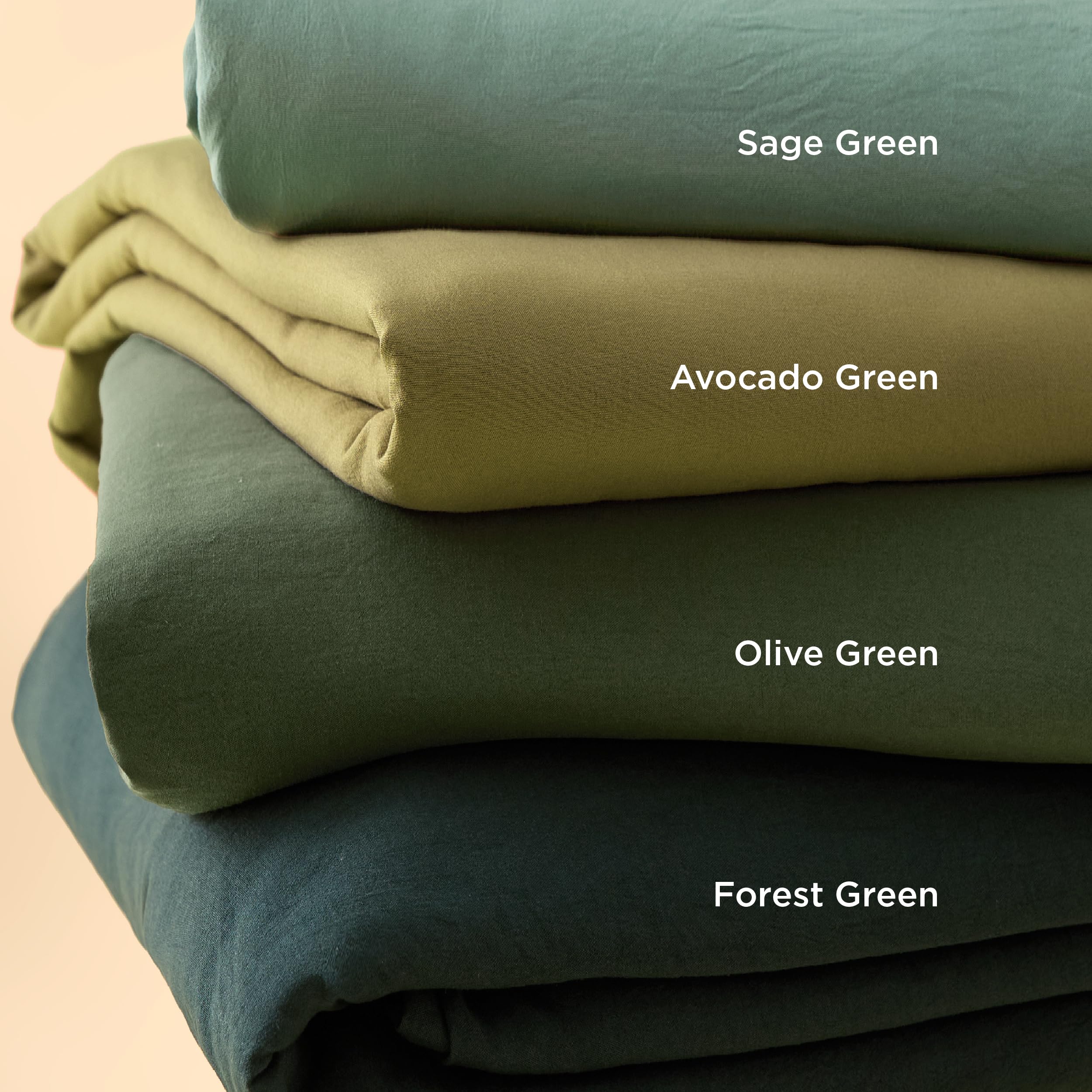 Bedsure bedroom styling with olive green duvet cover for versatile decor