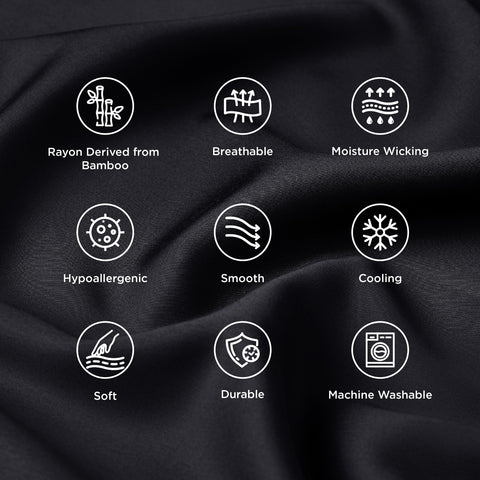 Bedsure black king pillowcase adds a modern, stylish look to the bed.