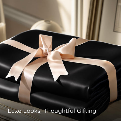 Bedsure satin sheets color options display for versatile styling