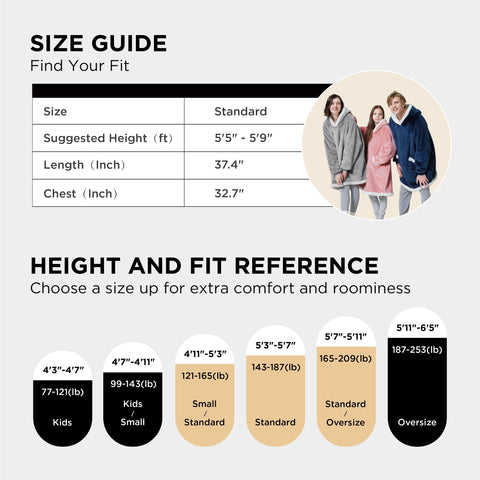 Bedsure blanket hoodie fabric shown as machine-washable.