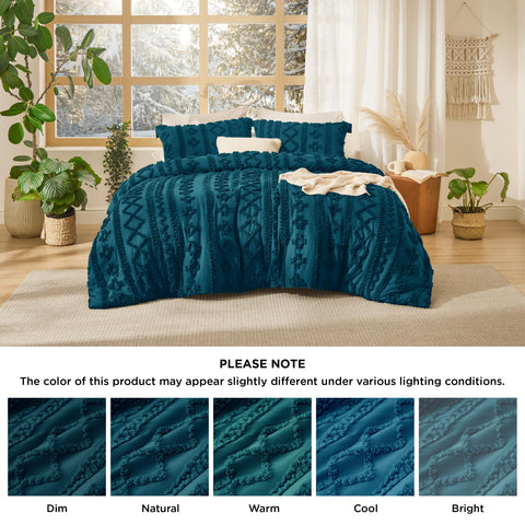 Bedsure teal Boho decor enhances bedroom style and mood