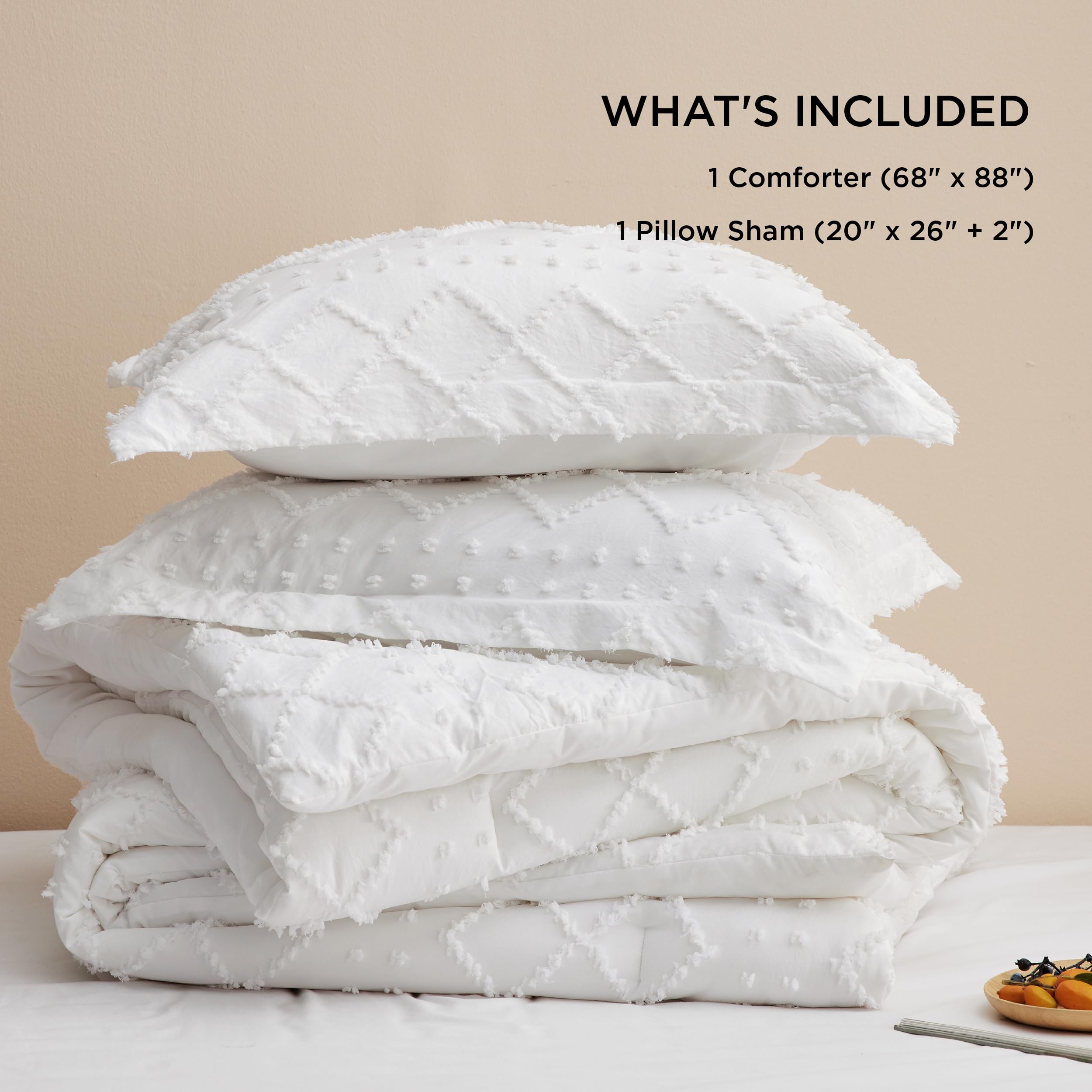Bedsure boho embroidery texture enhances upscale dorm style.