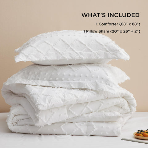Bedsure boho embroidery texture enhances upscale dorm style.