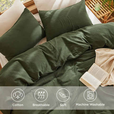 Bedsure breathable gauze texture promotes airflow for cooler nights.