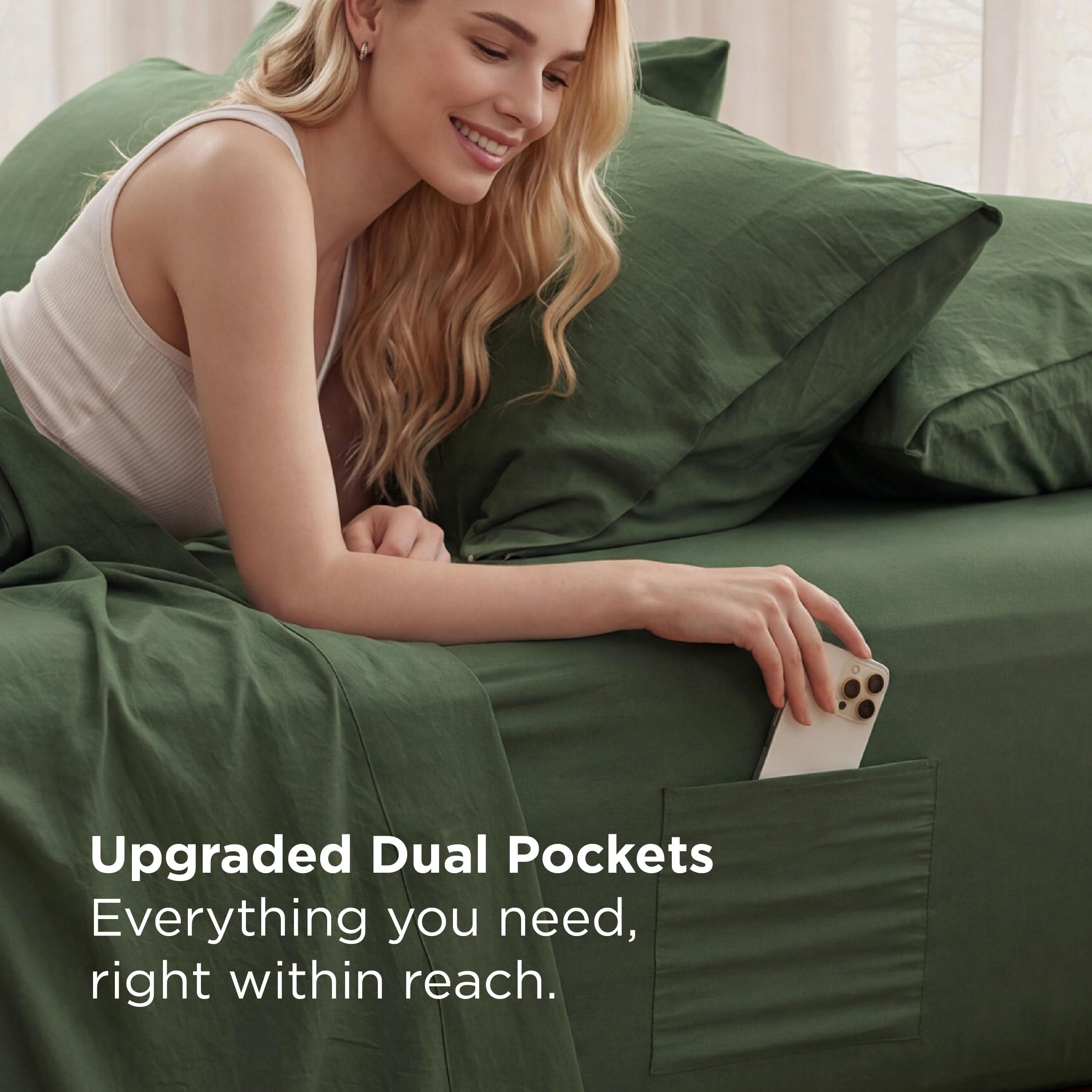 Bedsure breathable lightweight sheets keep you cool overnight.