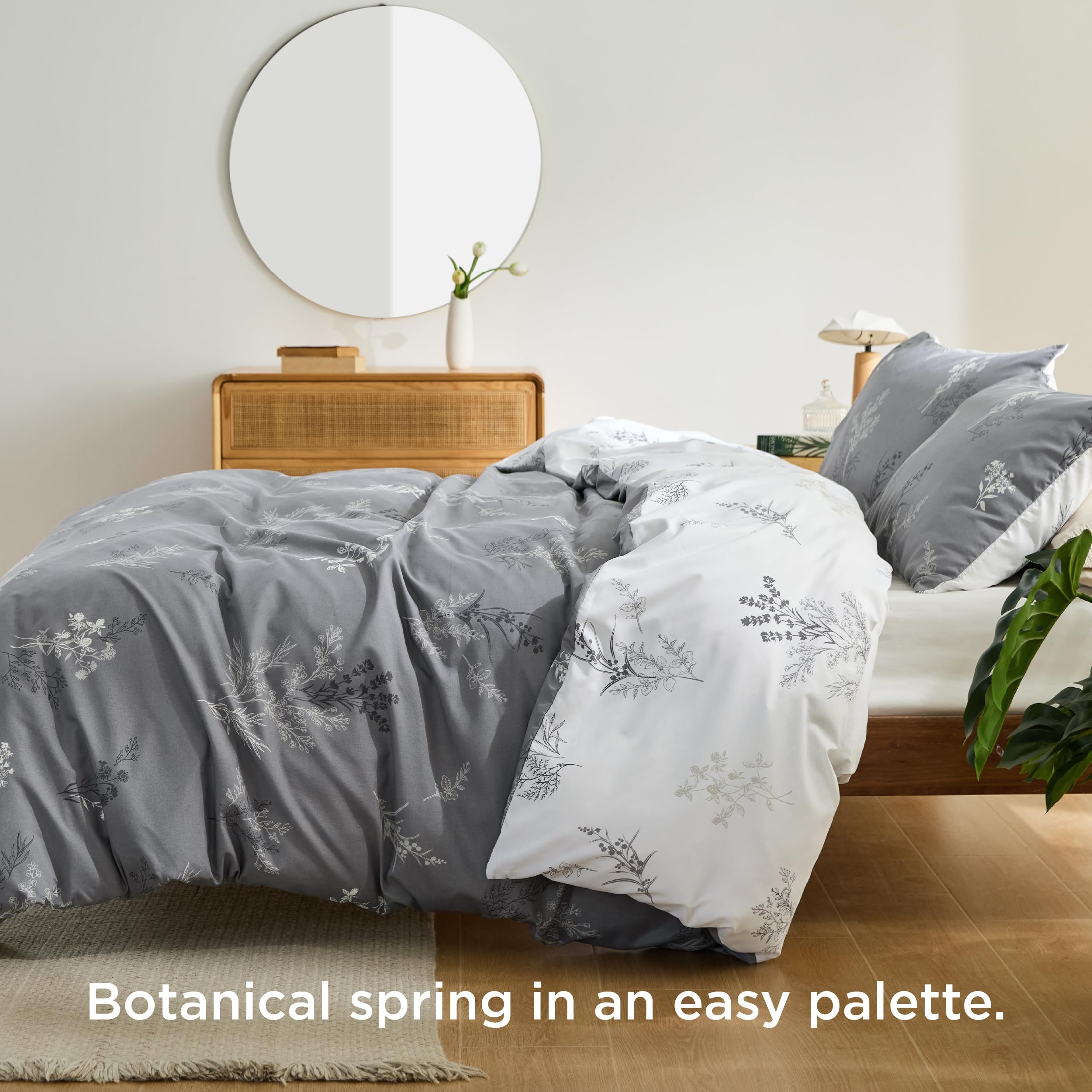 Bedsure brushed-soft fabric duvet cover feels gentle on skin and comfortable nightly