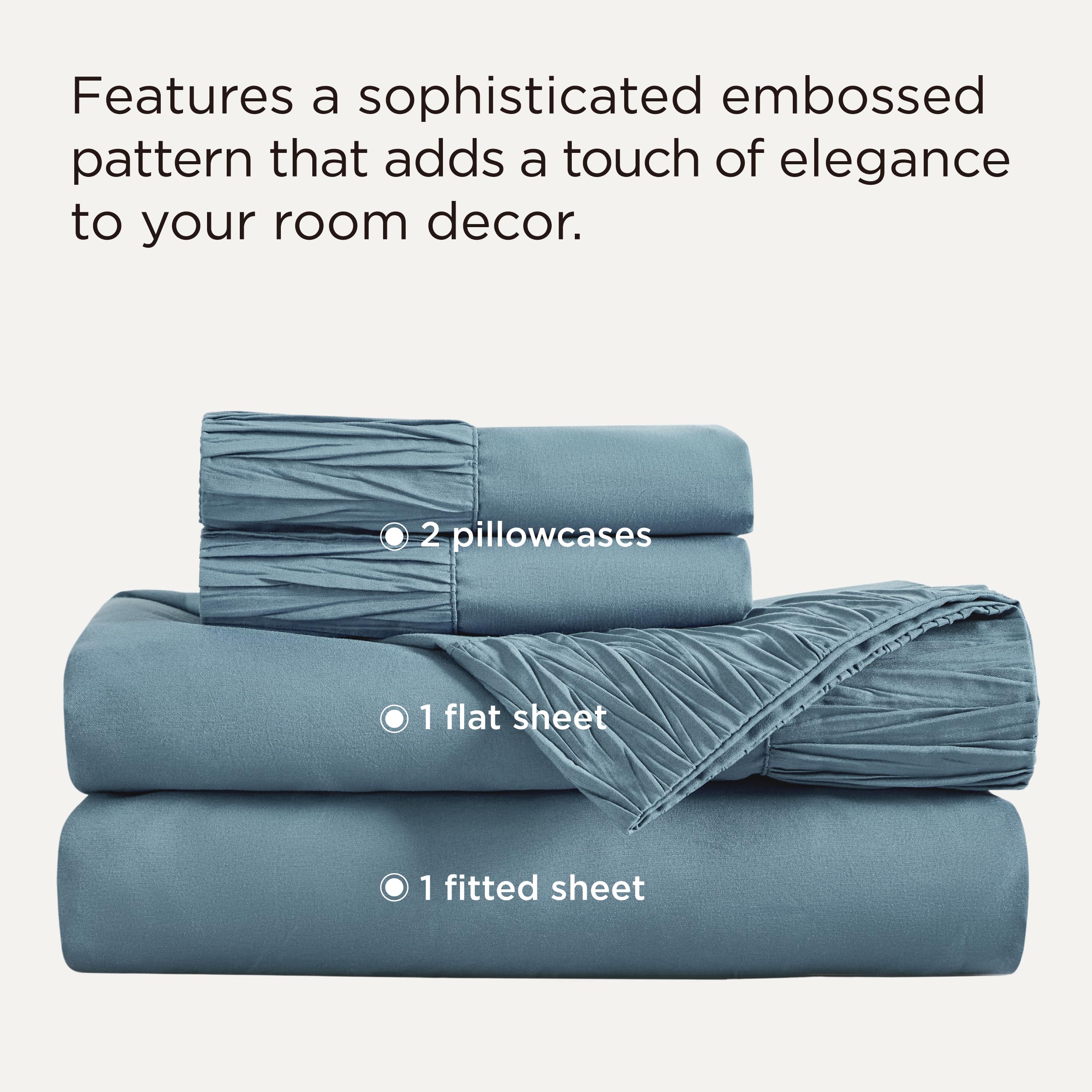 Bedsure California King flat sheet laid flat 108x102 inches