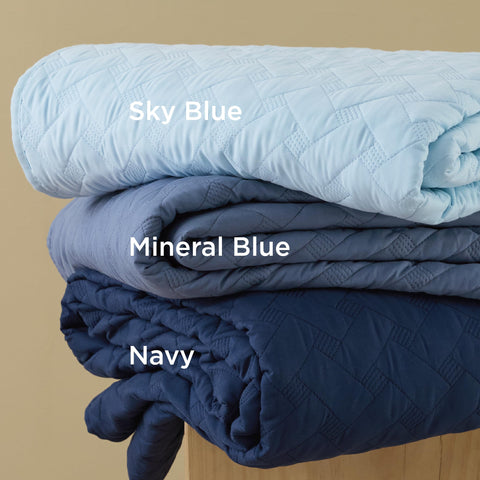 Bedsure California King quilt with two pillow shams completes coordinated look