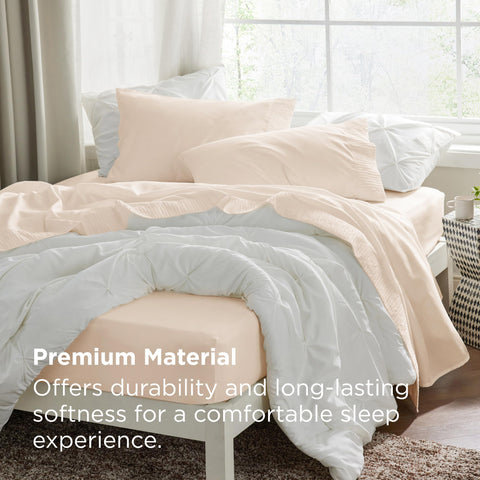 Bedsure California King soft microfiber sheet, breathable and durable