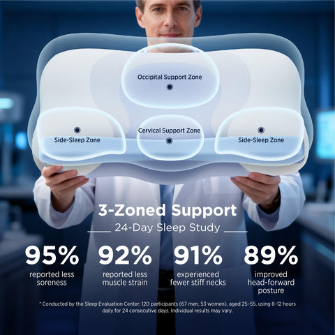Bedsure cervical neck pillow in packaging shows ready-to-use setup.