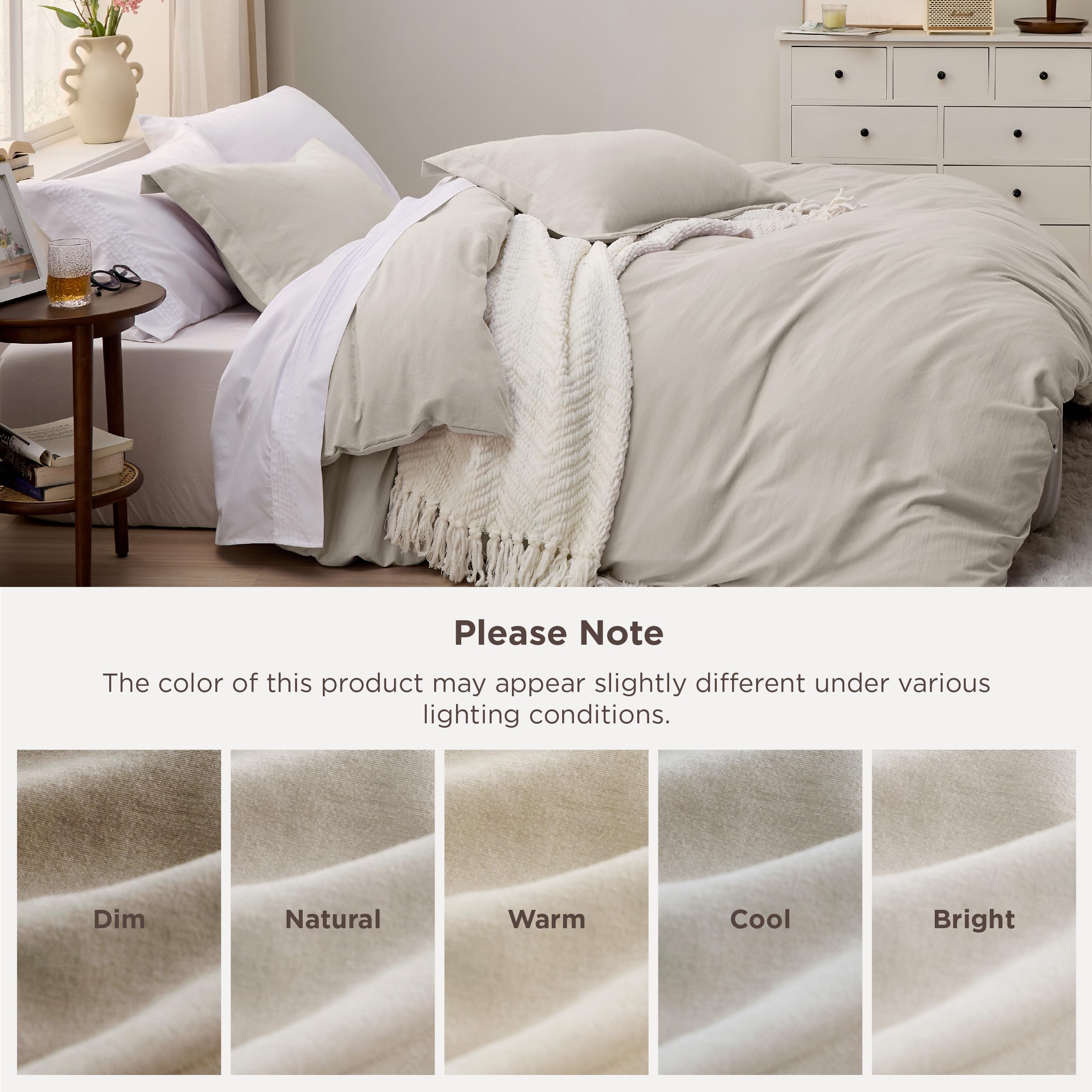 Bedsure available in linen-inspired color options to suit any room