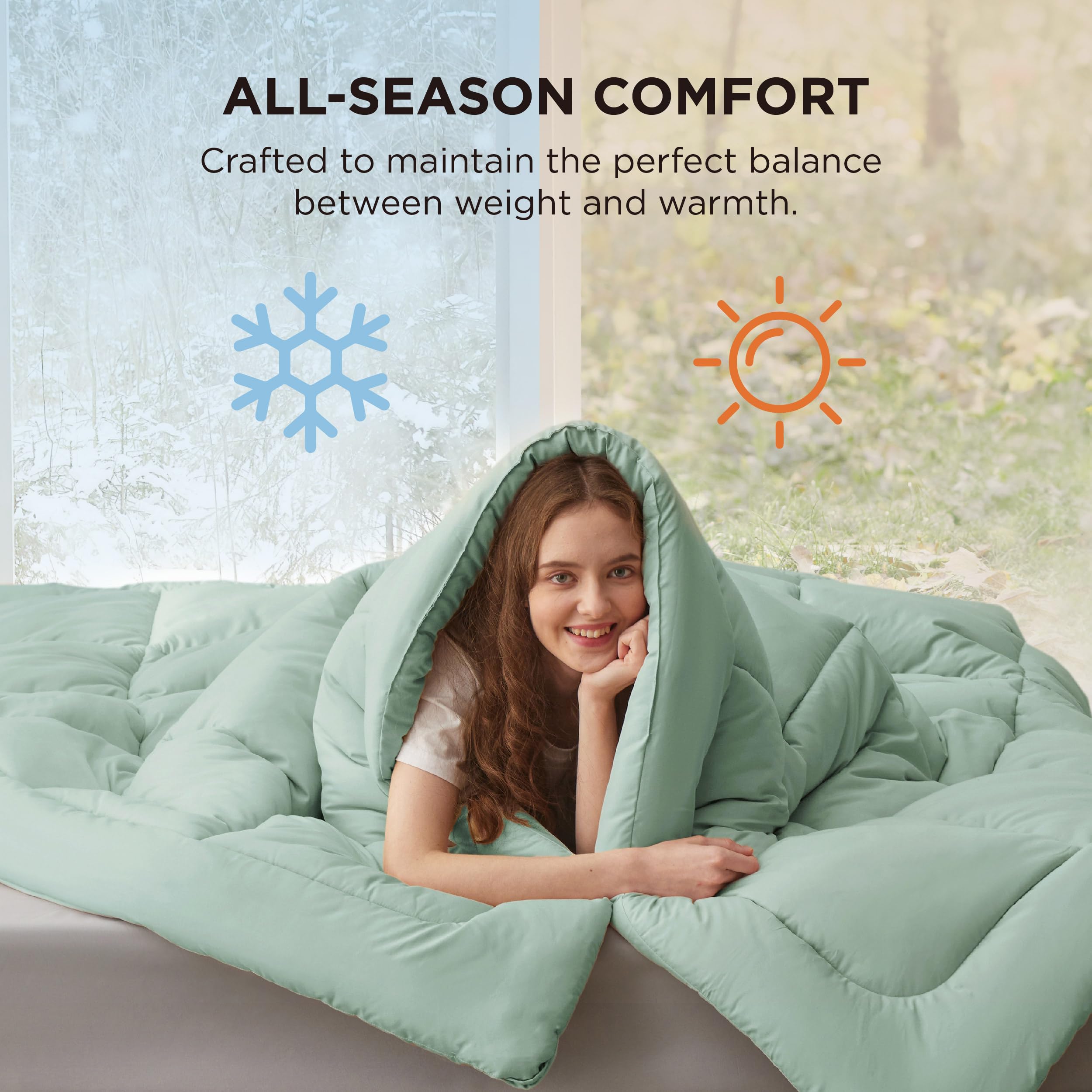 Bedsure eight-tab duvet design to secure insert with duvet cover