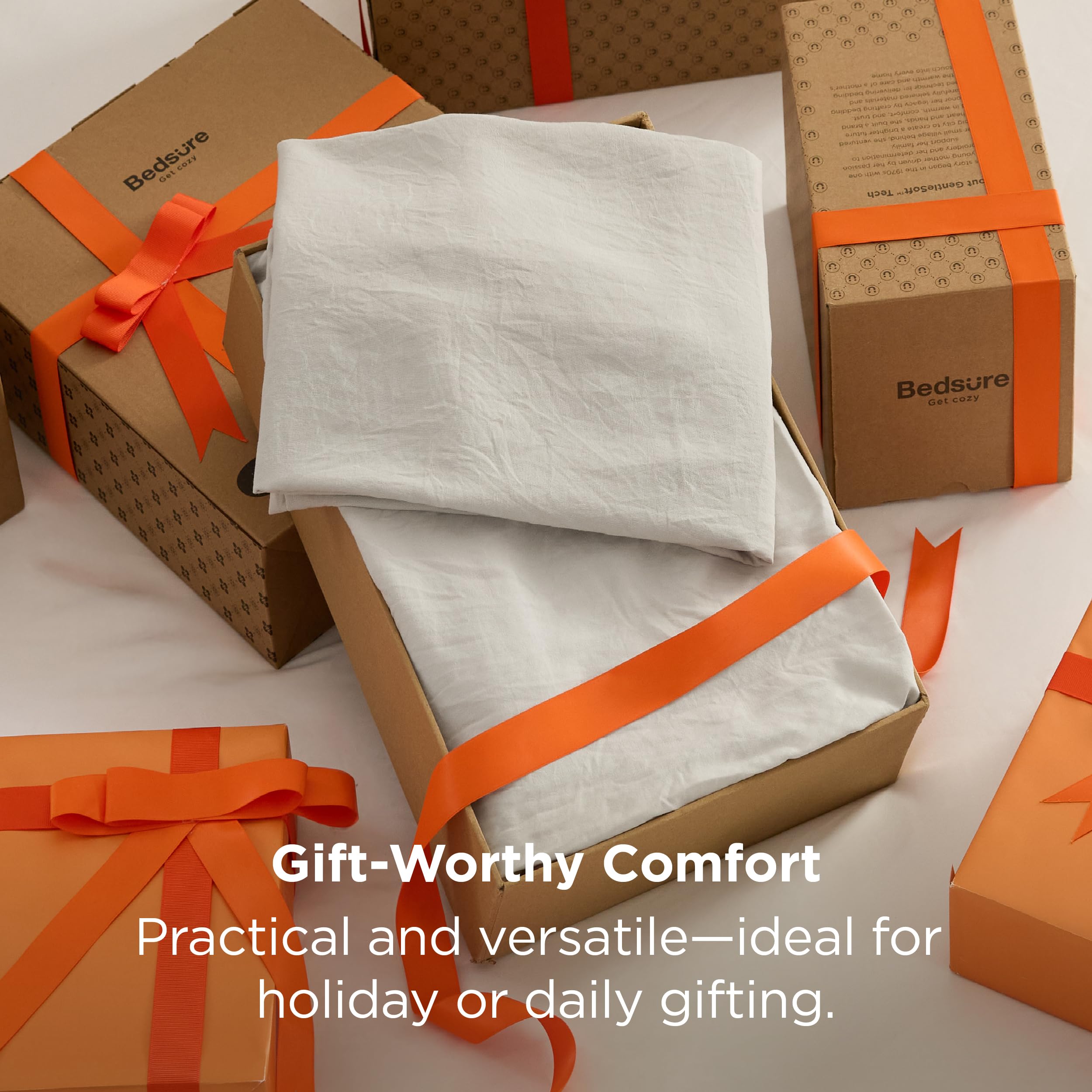 Bedsure comforter 82x86 lightweight for year-round warmth.