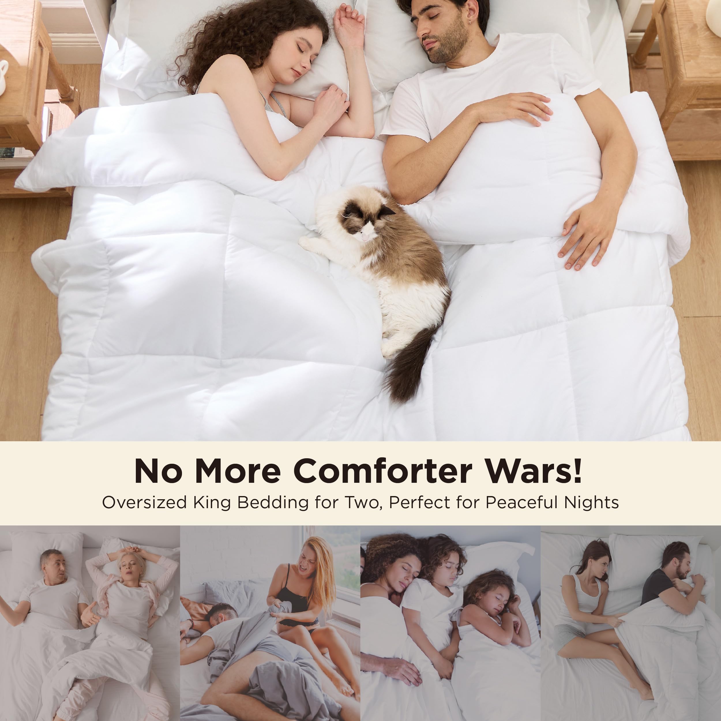 Bedsure comforter duvet insert all-season image highlighting breathable warmth