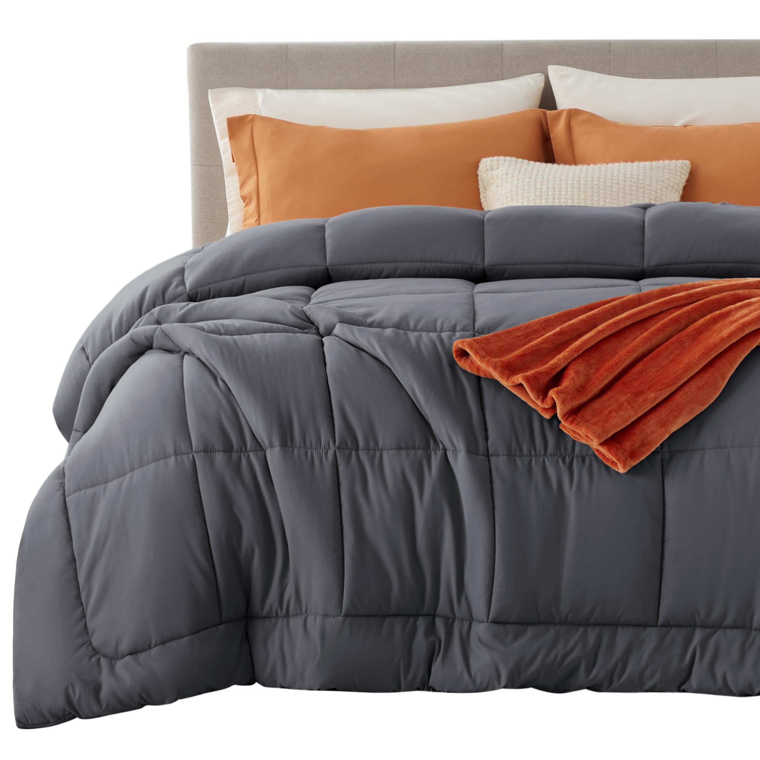 Bedsure comforter duvet insert with box-stitch design providing even warmth