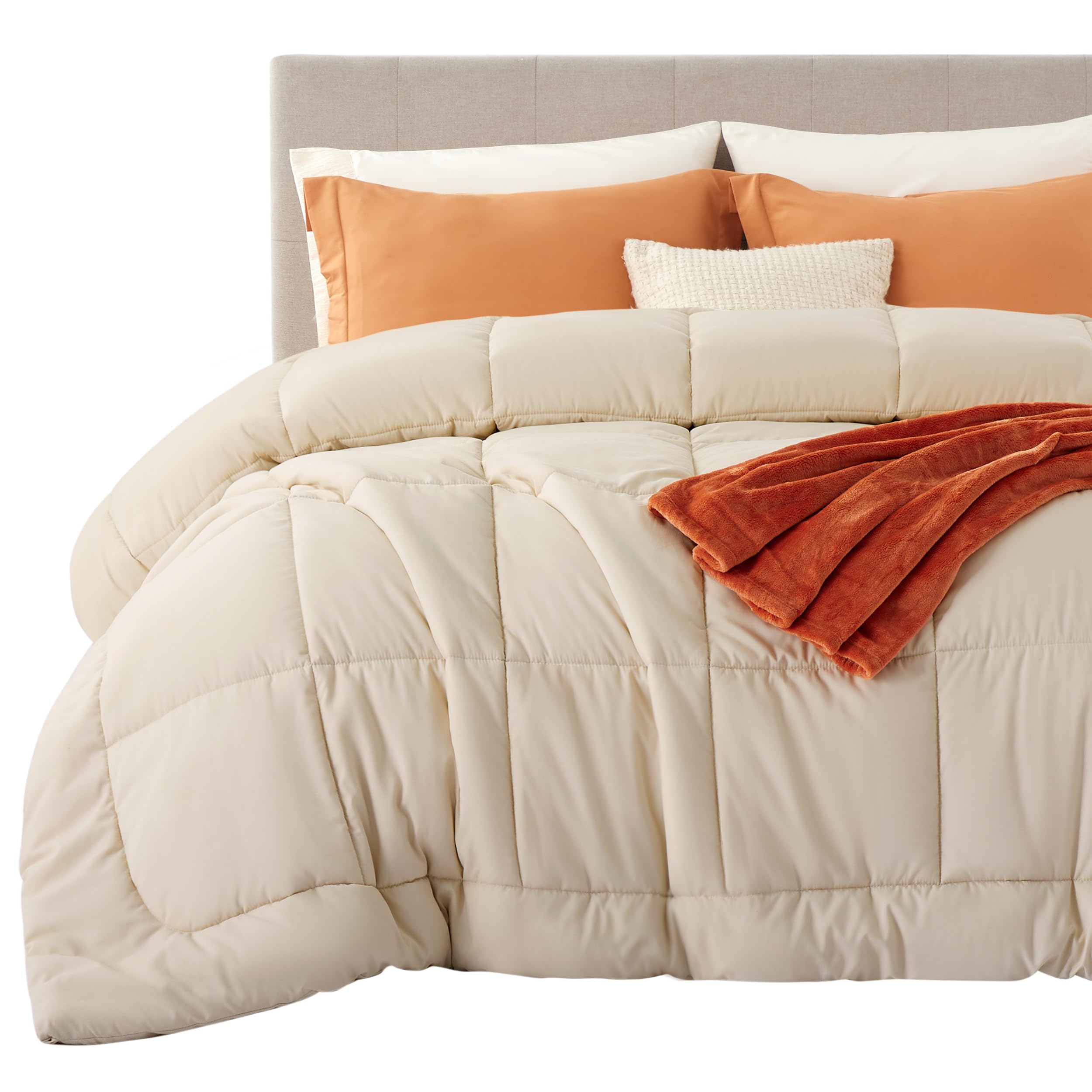 Bedsure king-size duvet insert with box-stitch for even warmth and loft.