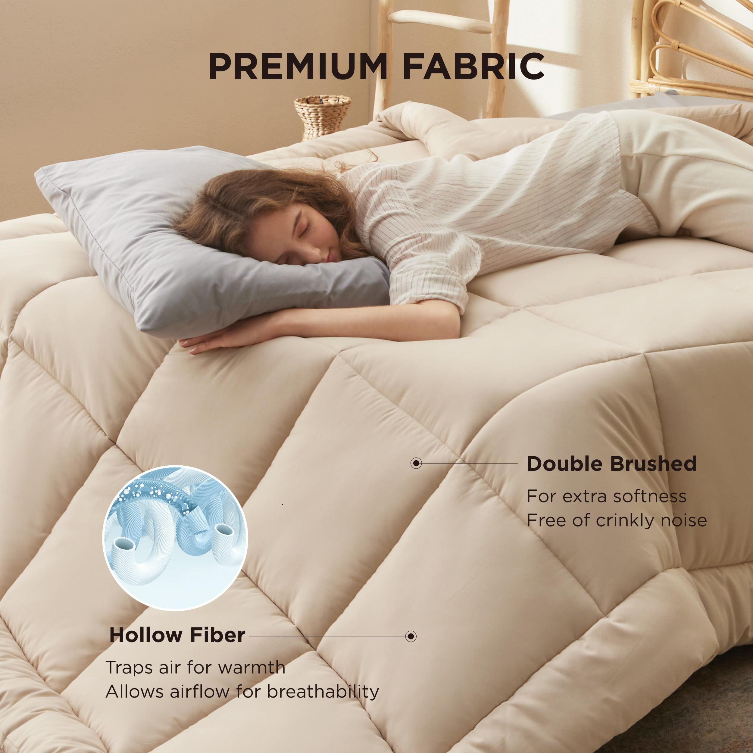 Bedsure durable-shell duvet insert maintains shape wash after wash.