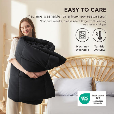 Bedsure durable shell helps preserve shape after washing.