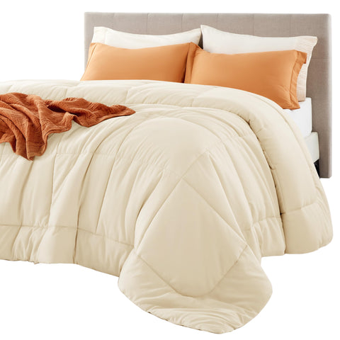 Bedsure comforter duvet insert, box-stitch detail, ensures even warmth and lasting loft.