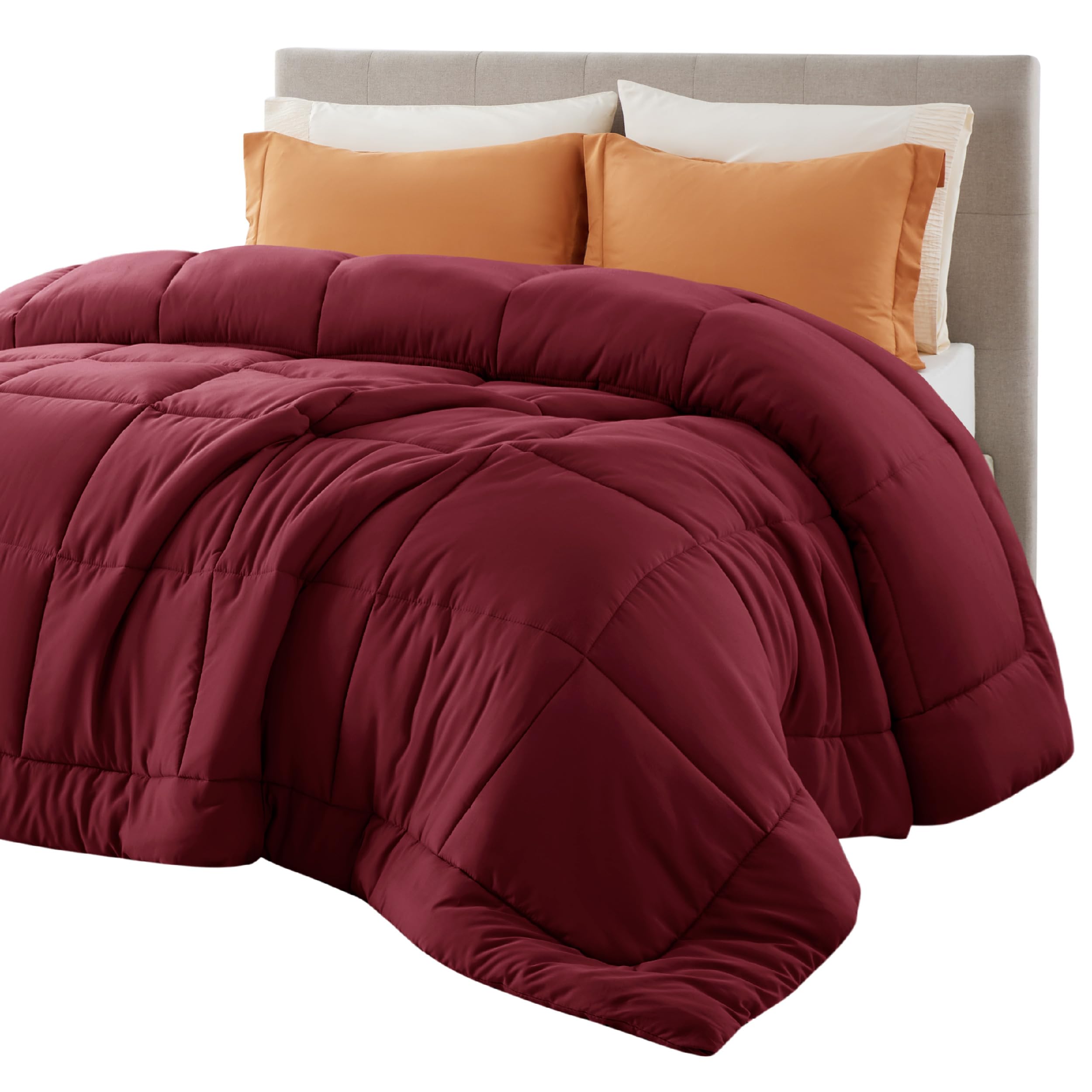 Bedsure comforter duvet insert queen 88x88, cover close-up showing plush softness.